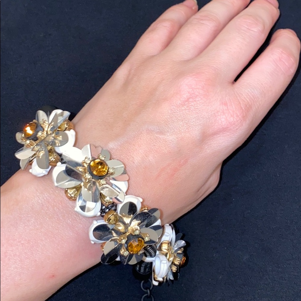 Jcrew Flower Statement Bracelet - image 1